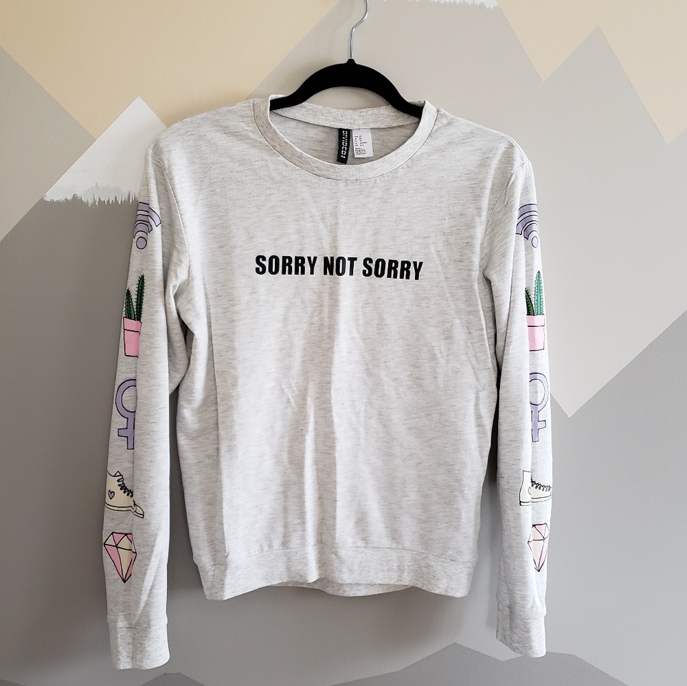 Sweatshirt with slogan and print XS